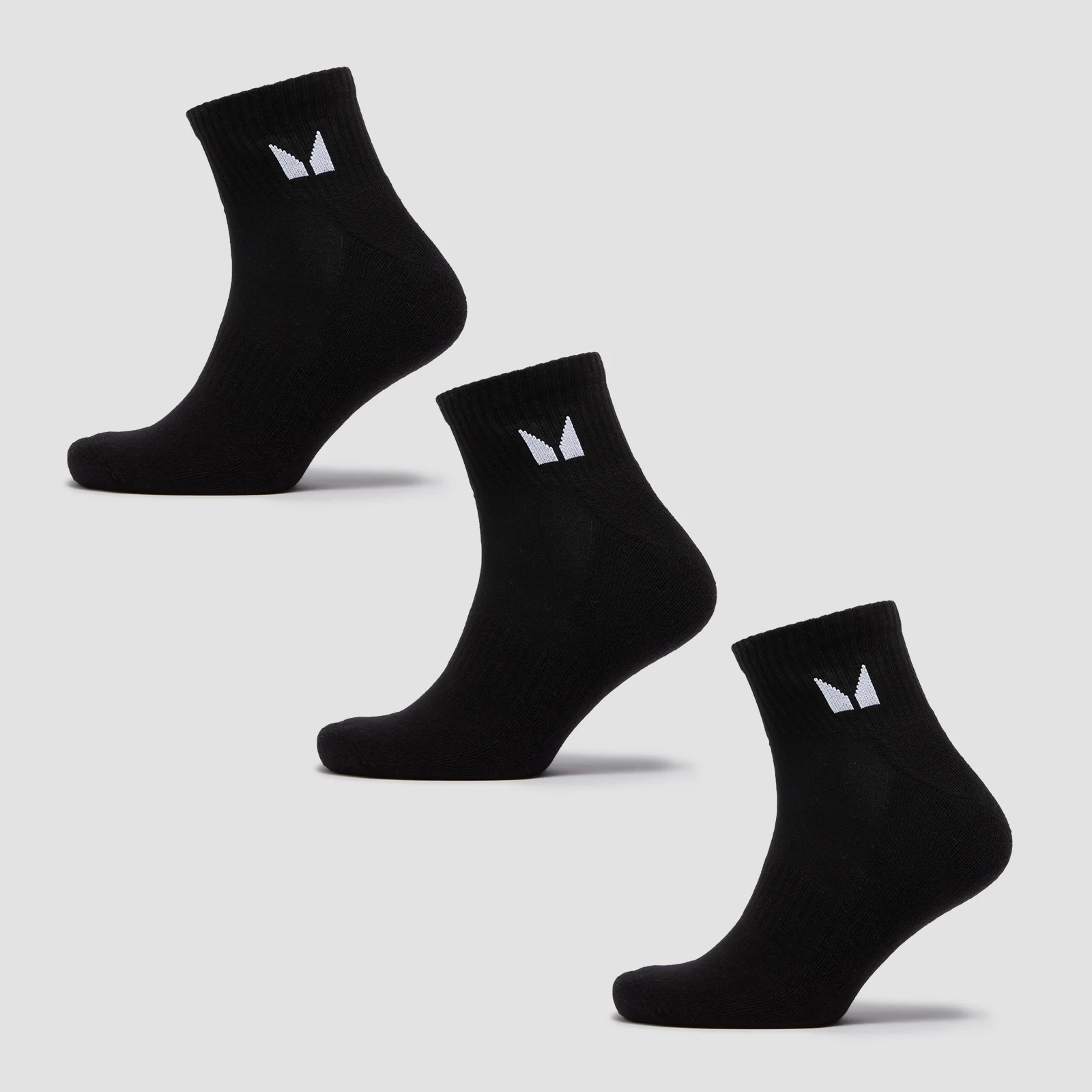 MP Unisex Ankle Socks (3 Pack) - Black - UK 12-14 kép 1
