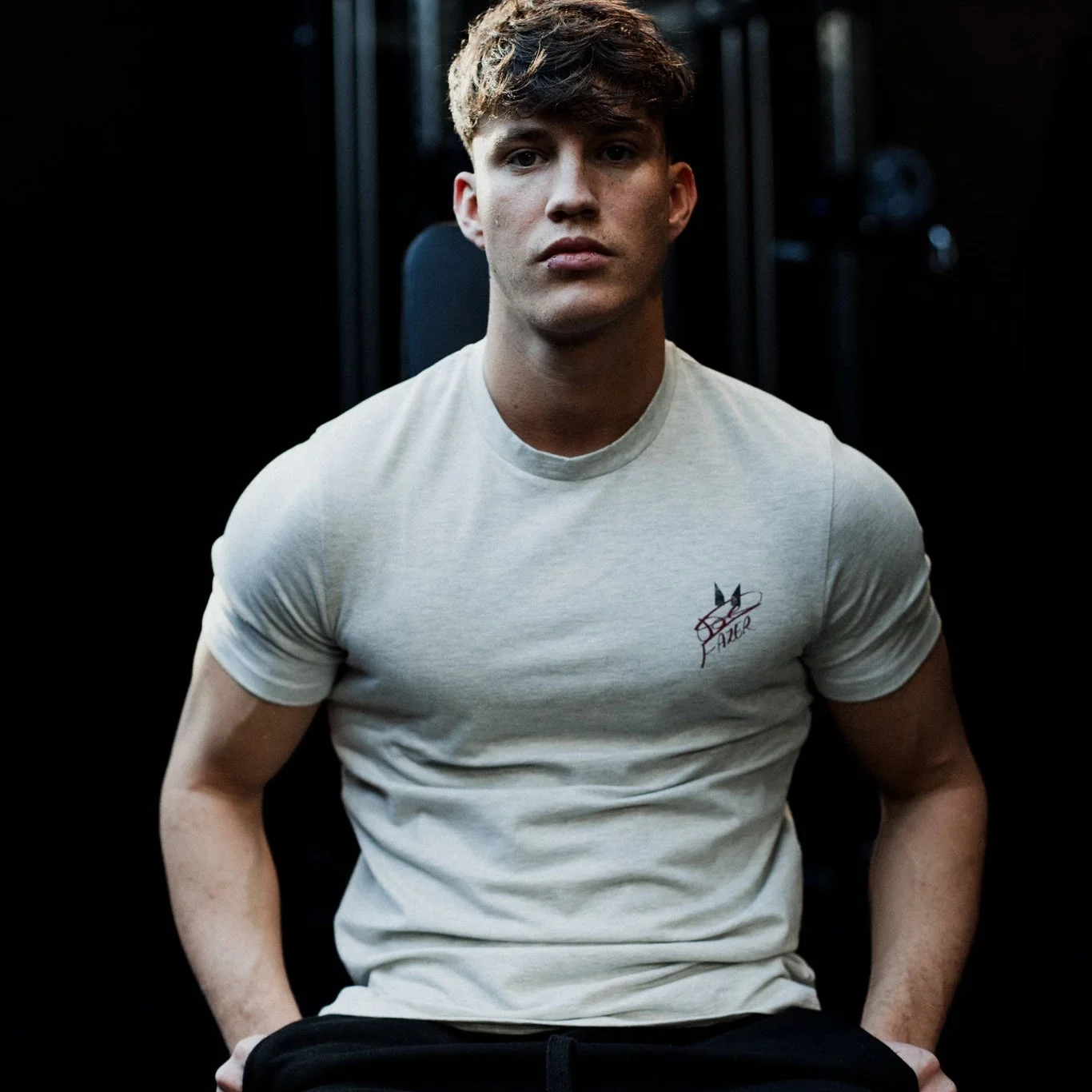 MP Men's Joe Fazer Muscle Fit Graphic T-Shirt - Grey Marl - S kép 1