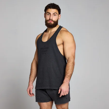 MP Férfi Origin Washed Graphic Stringer – Mosott fekete
