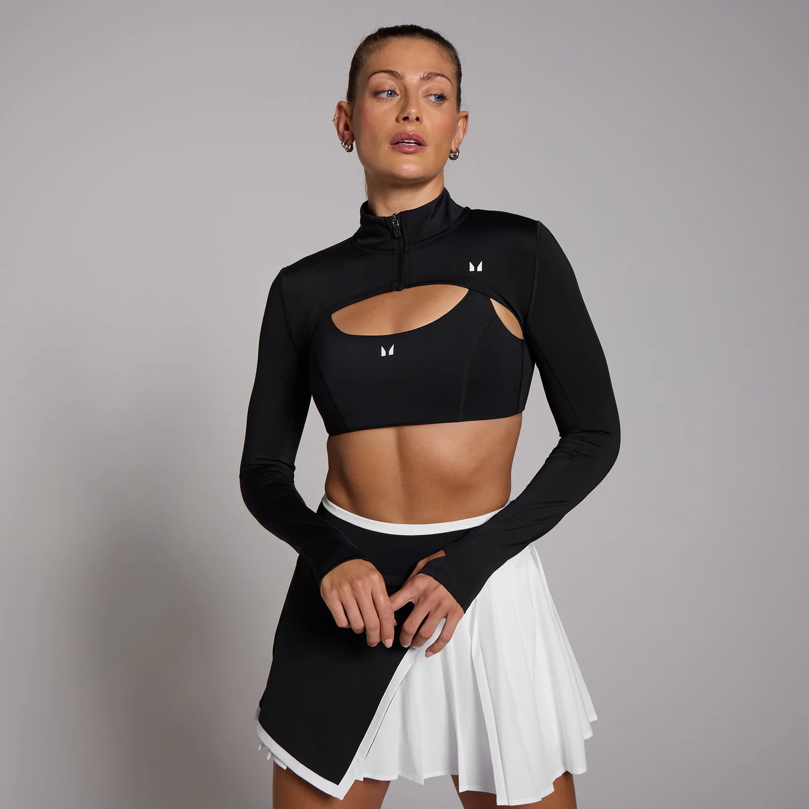 MP Női Tempo Super Crop Dzseki – Fekete - XS kép 1