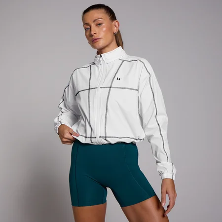 MP Női Tempo Cropped Contrast Stitch Széldzseki – Fehér
