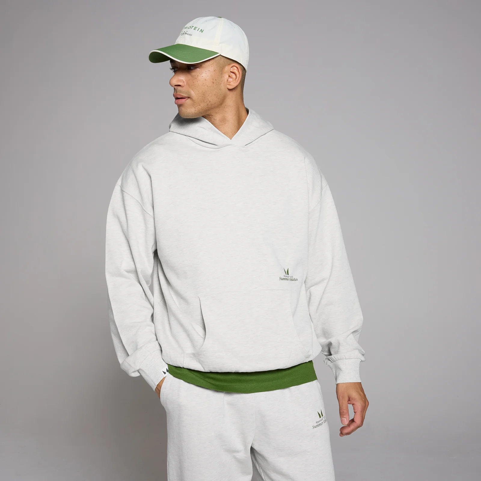 MP Lifestyle Oversized Kapucnis Pulóver – Szürkemárga - S-M kép 1