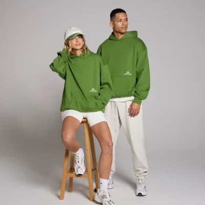 MP Lifestyle Oversized Kapucnis Pulóver – Sötét fenyőzöld - XXL-XXXL kép 6