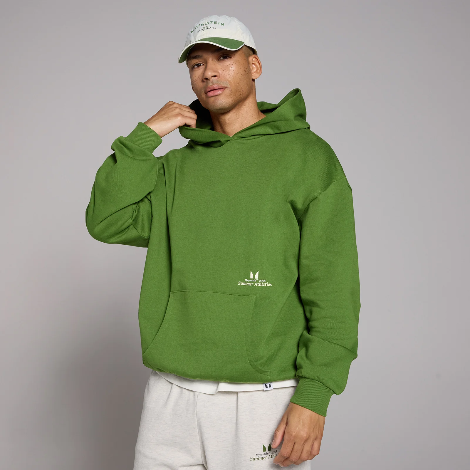 MP Lifestyle Oversized Kapucnis Pulóver – Sötét fenyőzöld - XXL-XXXL kép 1