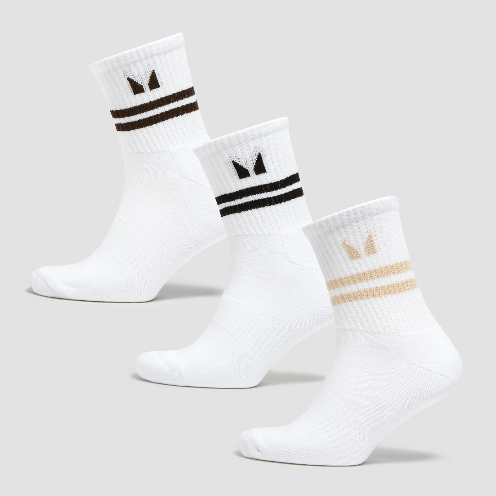 MP Tatiana 3pk Crew Socks - White/Coffee - UK 6-8 kép 1