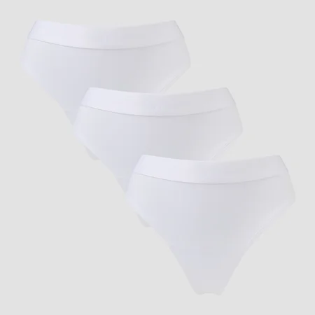 MP Női Mid Rise Tanga (3 db.) – Fehér