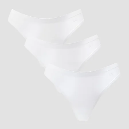 MP Női Mid Rise No VPL Tanga (3 db.) – Fehér