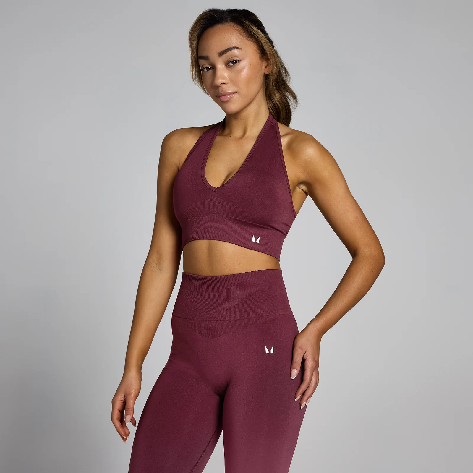 MP Női Tempo Seamless Halter Neck Melltartó – Vörösbor - L kép 1