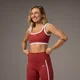 MP X Tatiana Contrast Square Neck Sportmelltartó – Mosott rozsdabarna