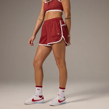 MP X Tatiana Contrast Track Drawstring Rövidnadrág – Mosott rozsdabarna