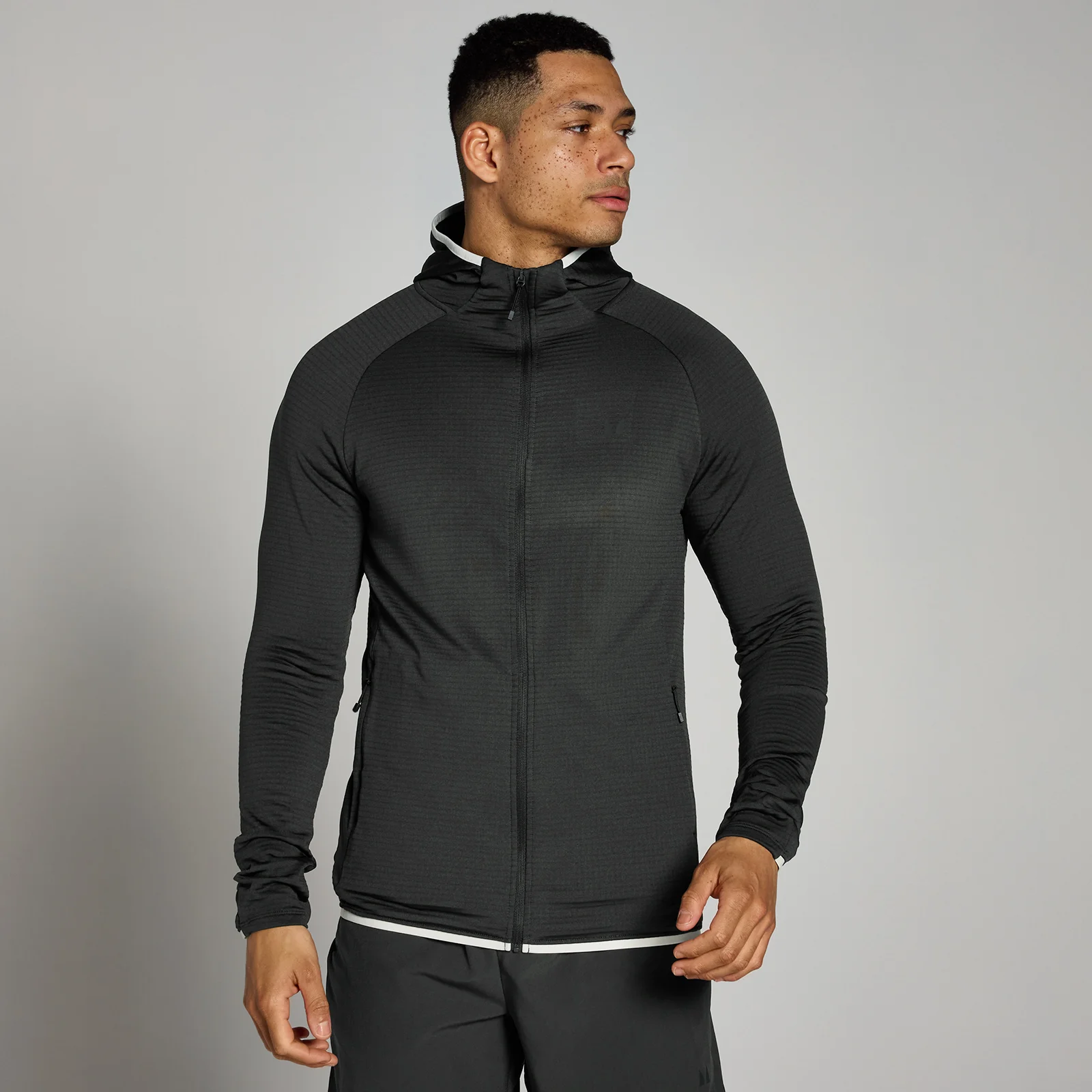 MP Férfi Tempo Lightweight Kapucnis Pulóver – Mosott fekete - XS kép 1