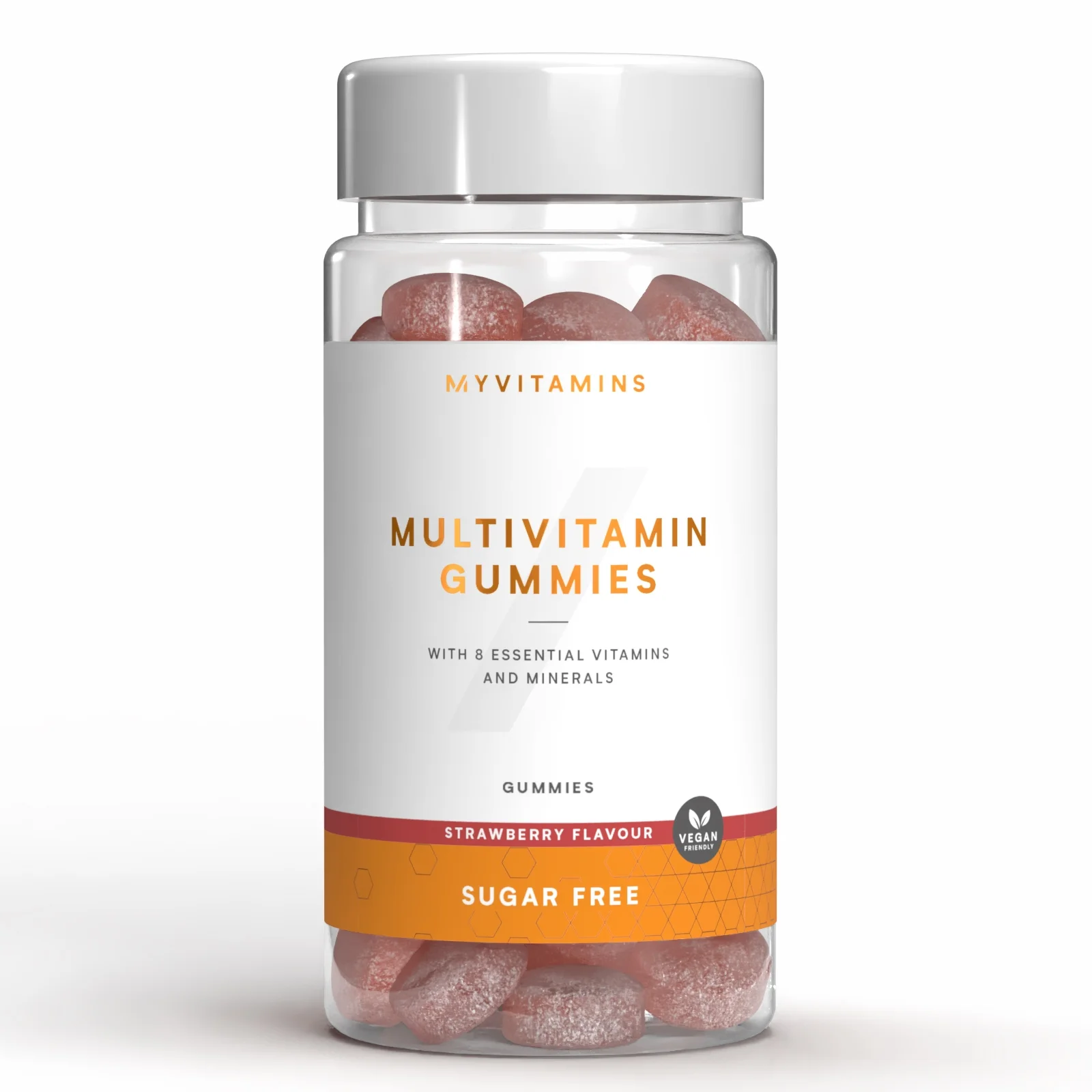 Cukormentes Multivitamin Gummies Gumivitamin - 60gummies - Sugar Free Strawberry kép 1