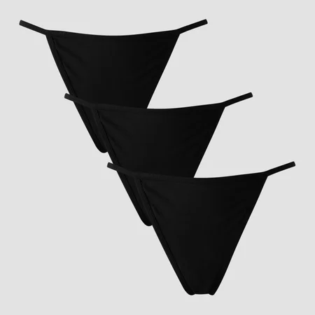 MP Női Mid Rise G String (3 db.) – Fekete