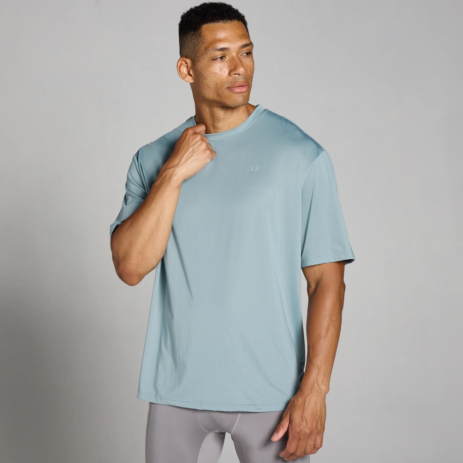 MP Férfi Tempo Oversized Mesh Training Póló – Ólom - XXL kép 1