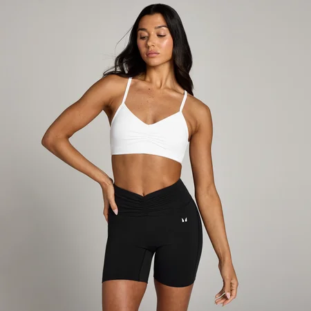 MP Női Tempo Ruched Front Sportmelltartó – Fehér