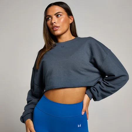 MP Női Tempo Slouchy Cropped Long Sleeve Felső – Éjkék