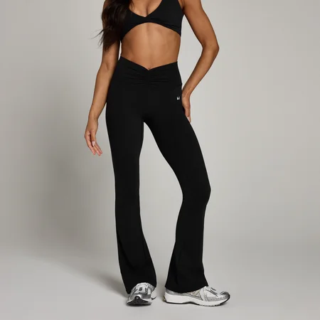 MP Női Tempo Ruched Front Flared Leggings – Fekete