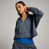 MP Női Tempo Cropped Zip Through Kapucnis Pulóver – Éjkék