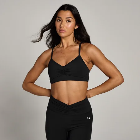 MP Női Tempo Ruched Front Sportmelltartó – Fekete