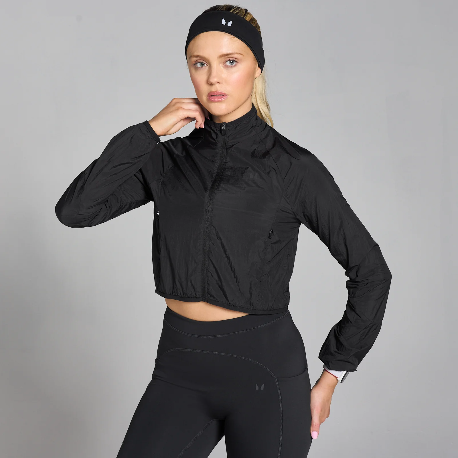 MP Női Velocity Slim Fit Cropped Széldzseki – Fekete - XL kép 1