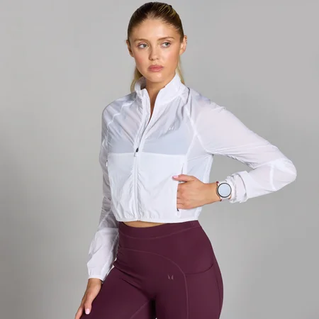 MP Női Velocity Slim Fit Cropped Széldzseki – Fehér