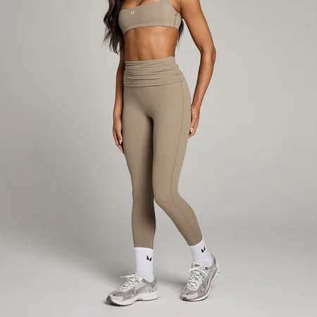 MP Női Studio Fold Over Legging – Világos barnásszürke