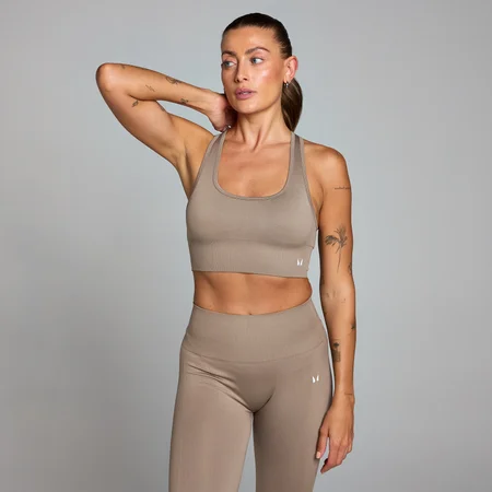 MP Női Shape Seamless Sportmelltartó – Világos barnásszürke