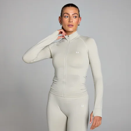 MP Női Shape Seamless Zip Through Dzseki – Hamu
