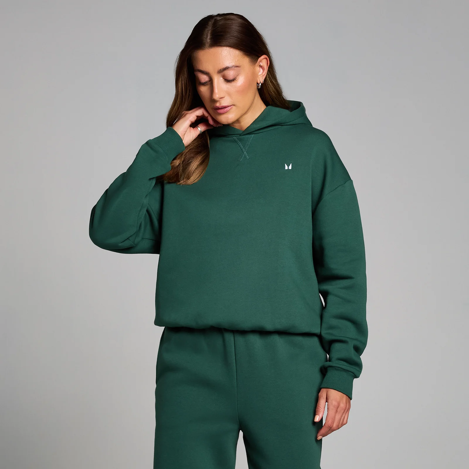 MP Női Basics Oversized Kapucnis Pulóver – Zöld - XS kép 1