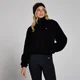 MP Női Cropped Borg Plüss 1/4 Zip Polár – Fekete