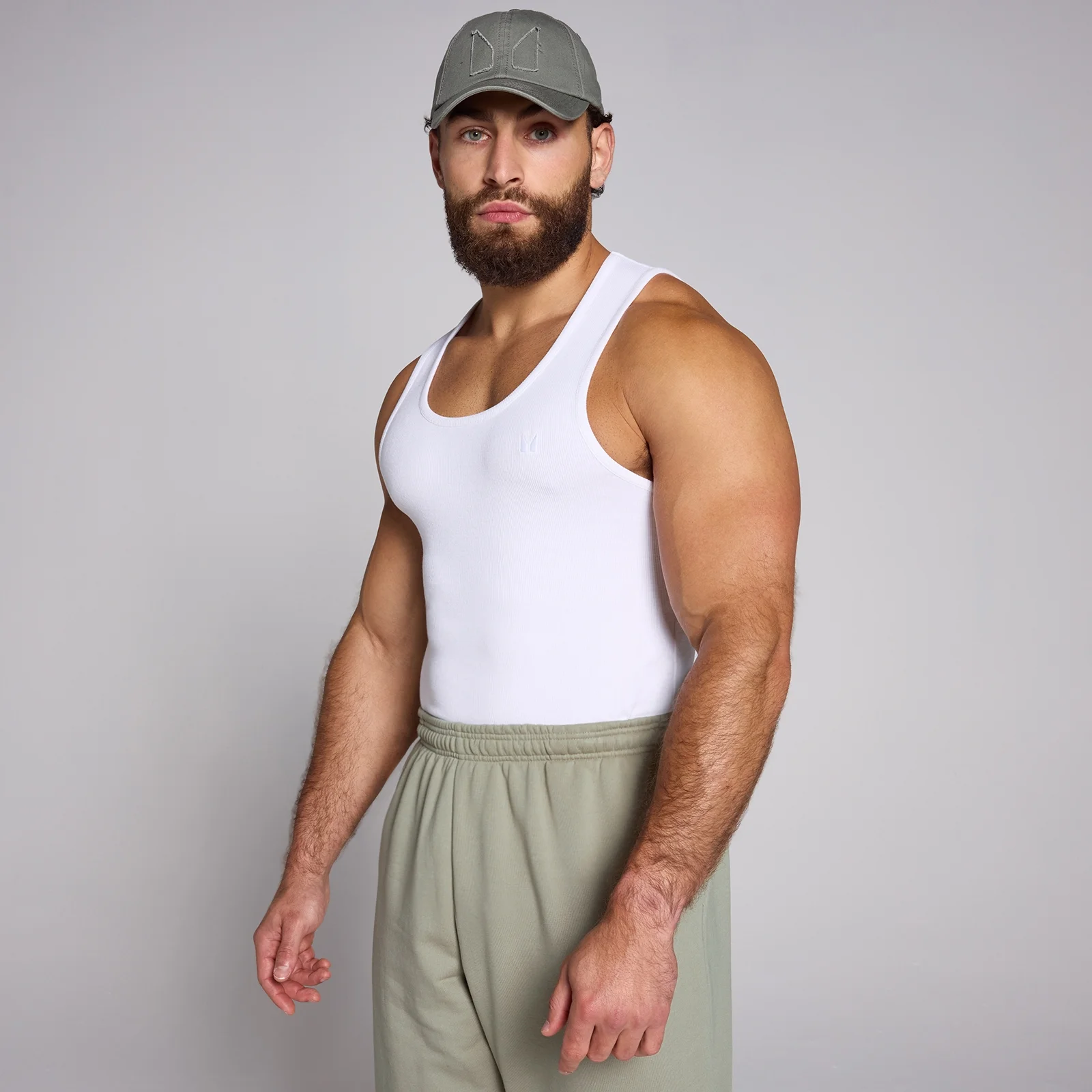 MP Men's Lift Ribbed Muscle Fit Tank - White - XS kép 1