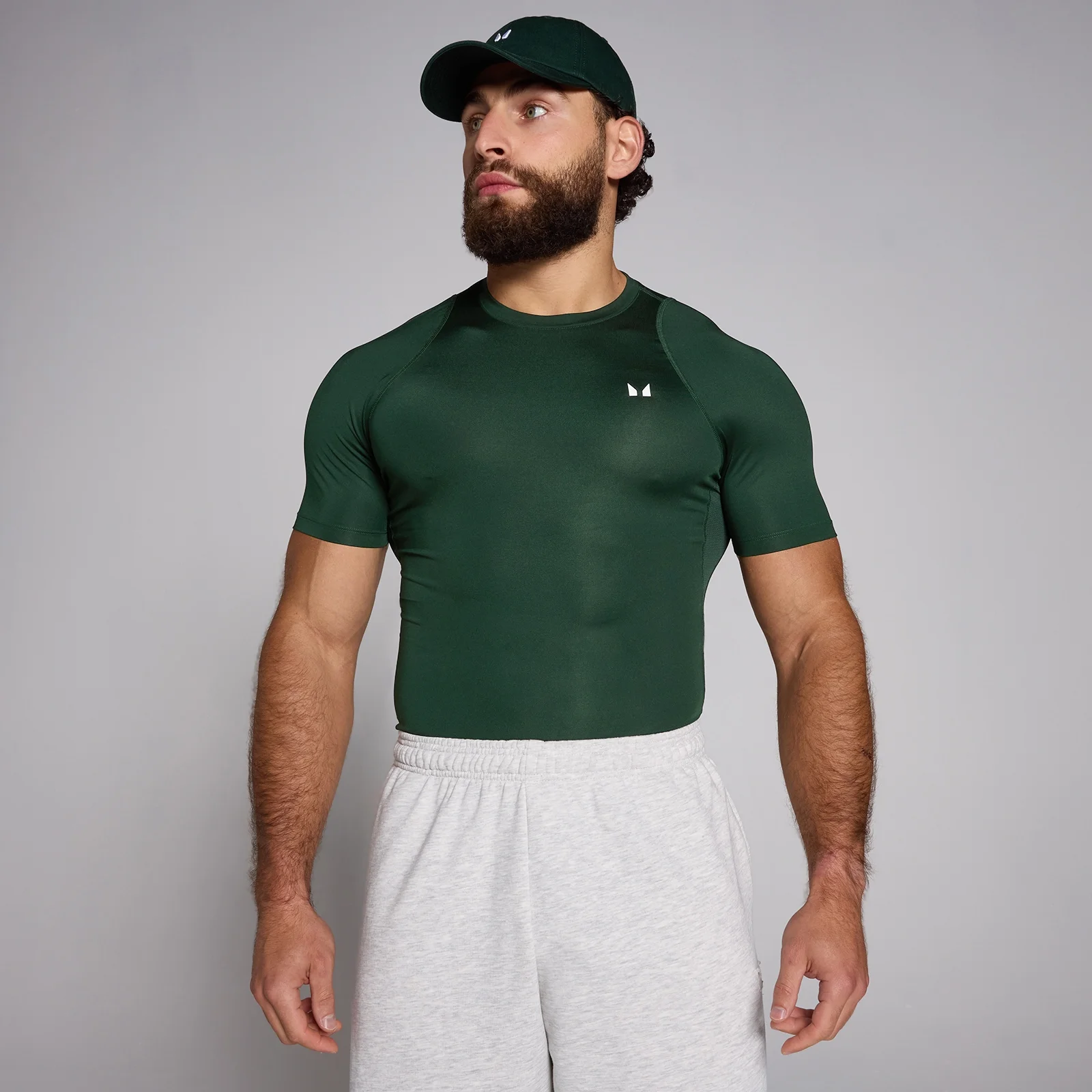 MP Férfi Training Short Sleeve Baselayer – Sötét smaragdzöld - XS kép 1