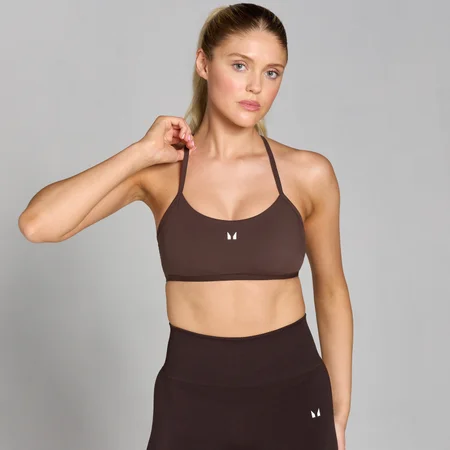 MP Női Tempo Strappy Back Sportmelltartó – Csokoládé