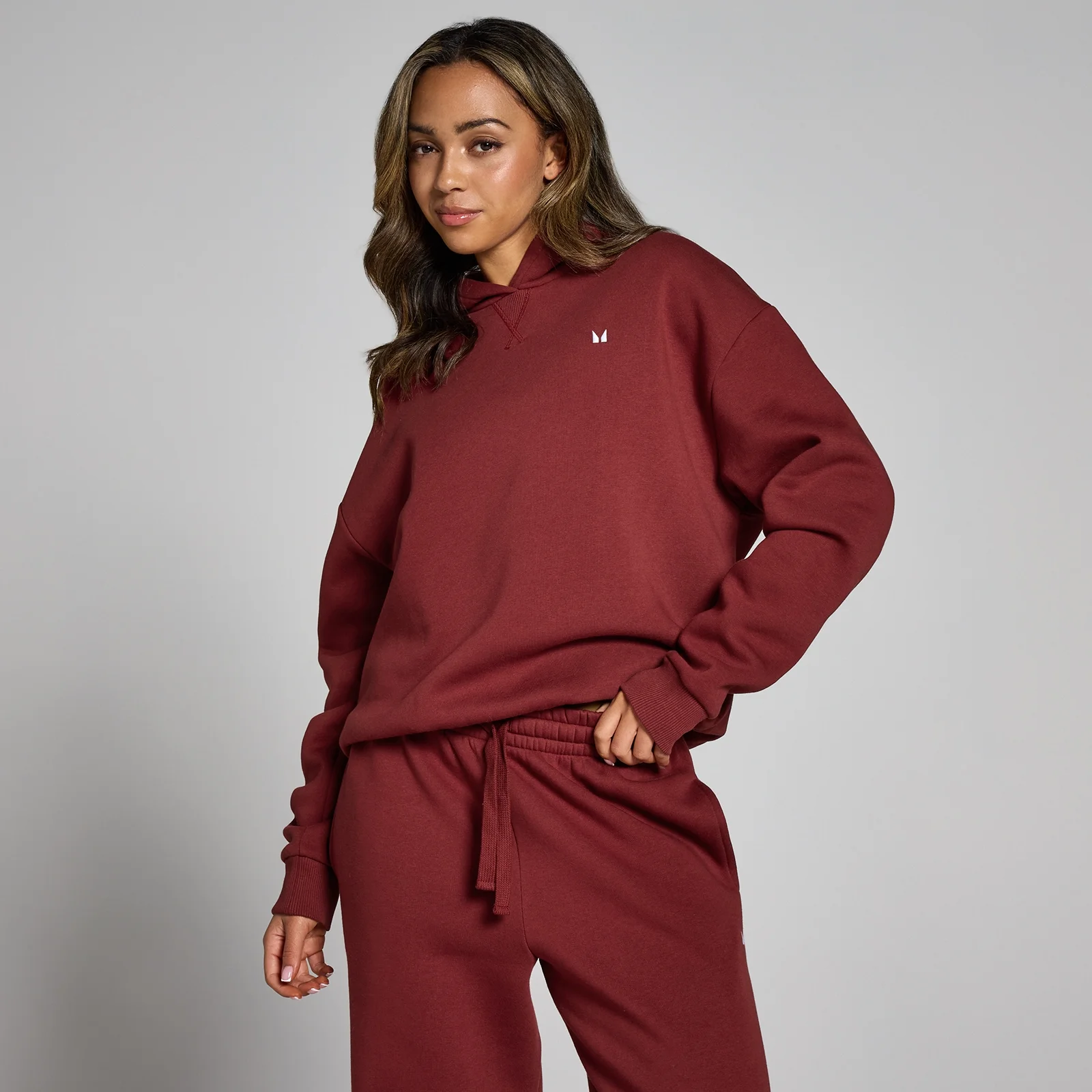 MP Női Basics Oversized Kapucnis Pulóver – Cseresznye - M kép 1
