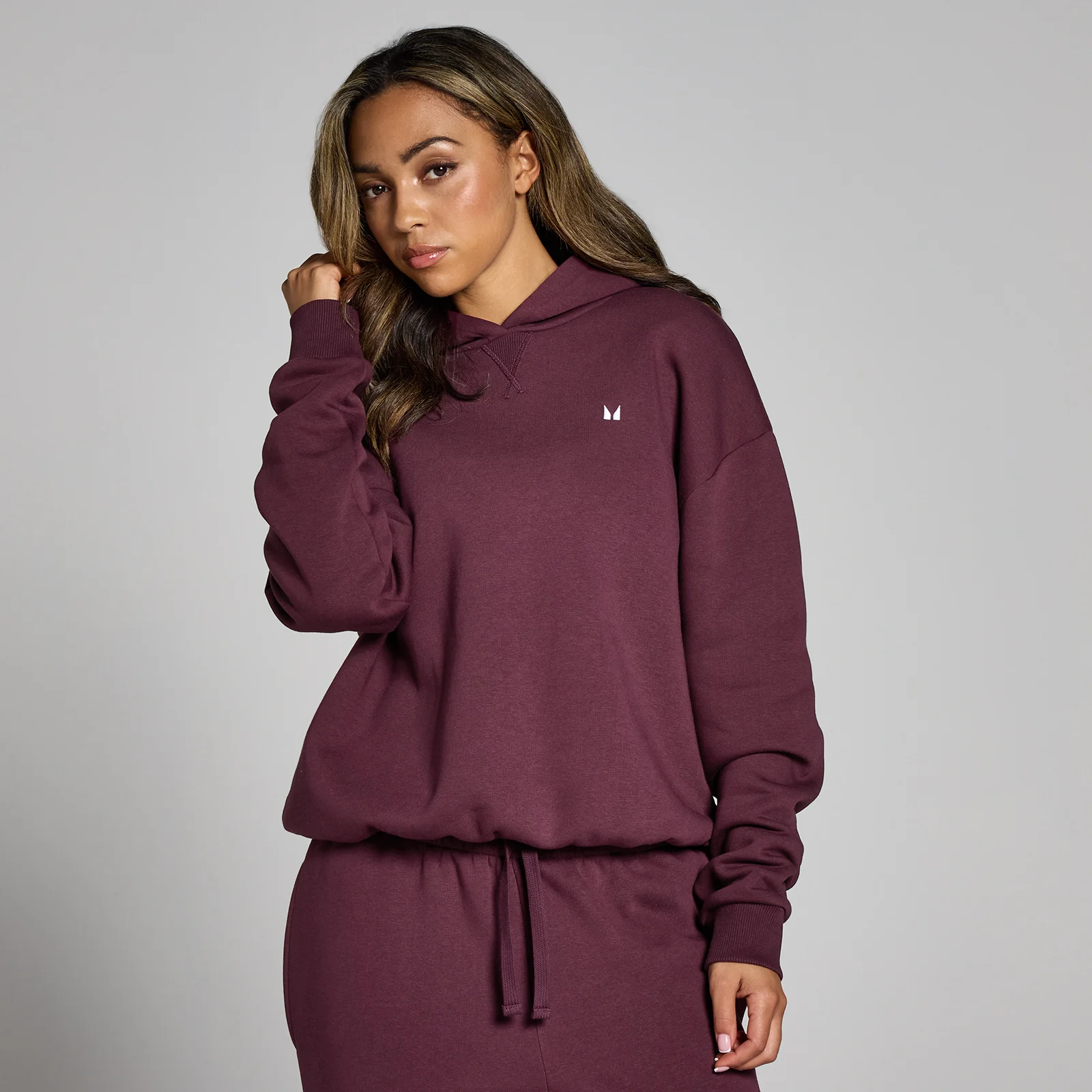 MP Női Basics Oversized Kapucnis Pulóver – Deep Berry - XS kép 1