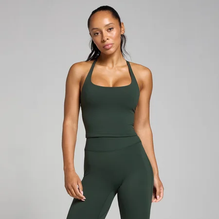 MP Női Tempo Strappy Racerback Atléta – Sötét smaragdzöld