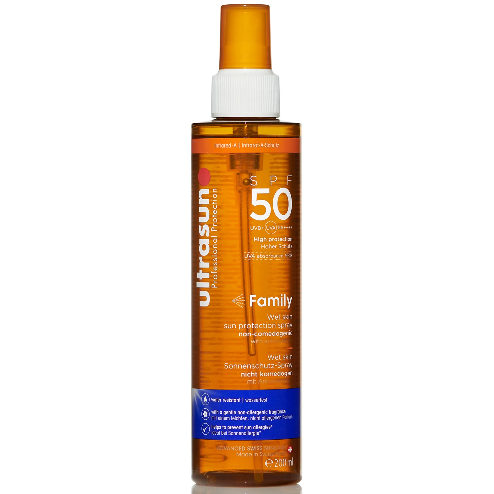 Ultrasun Family Wet Skin Spray SPF50 200ml kép 1
