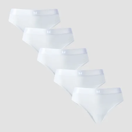 MP Női Mid Rise Bikini szabású Bugyi (5 db.) – Fehér