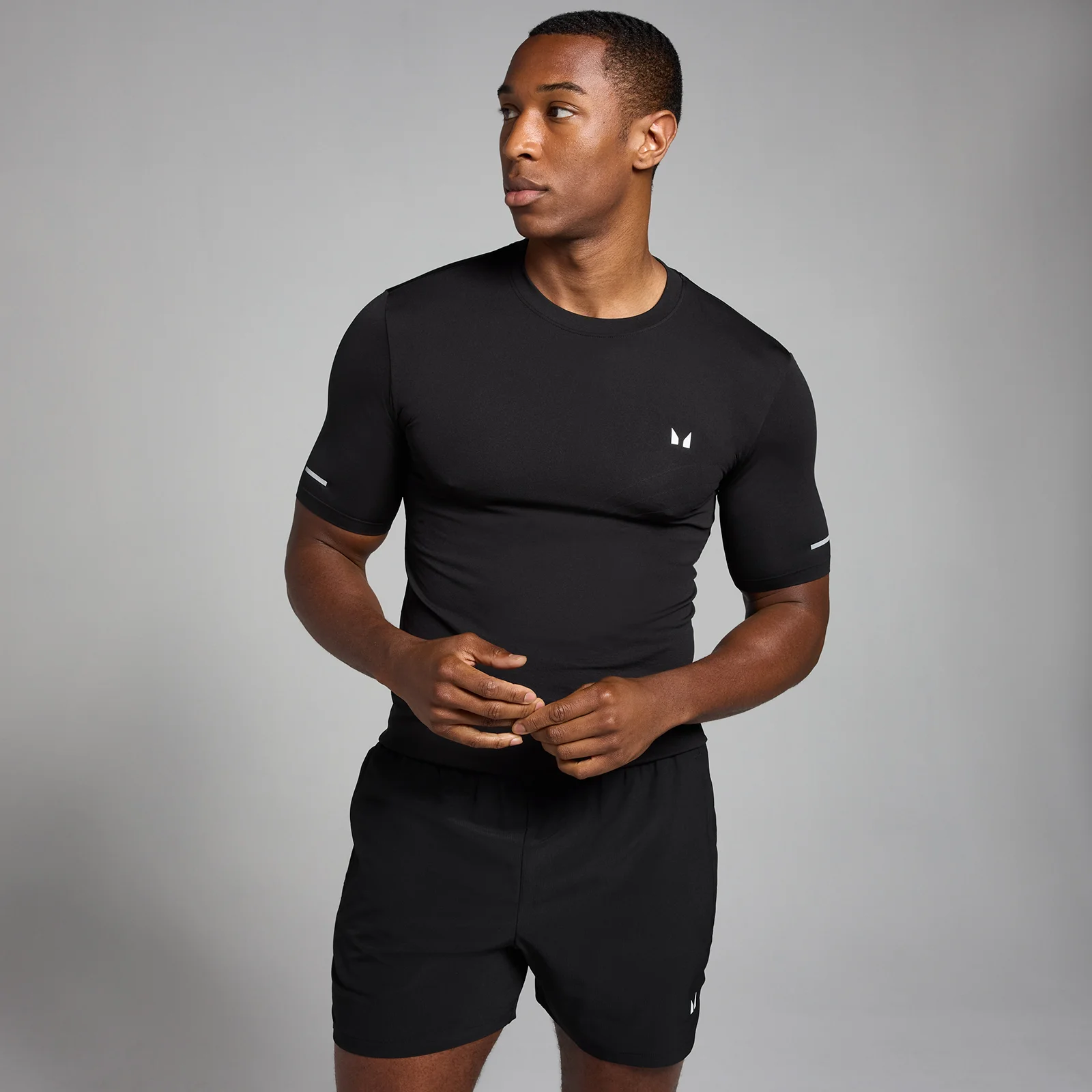 MP Férfi Active Seamless Printed Póló – Fekete - XS kép 1