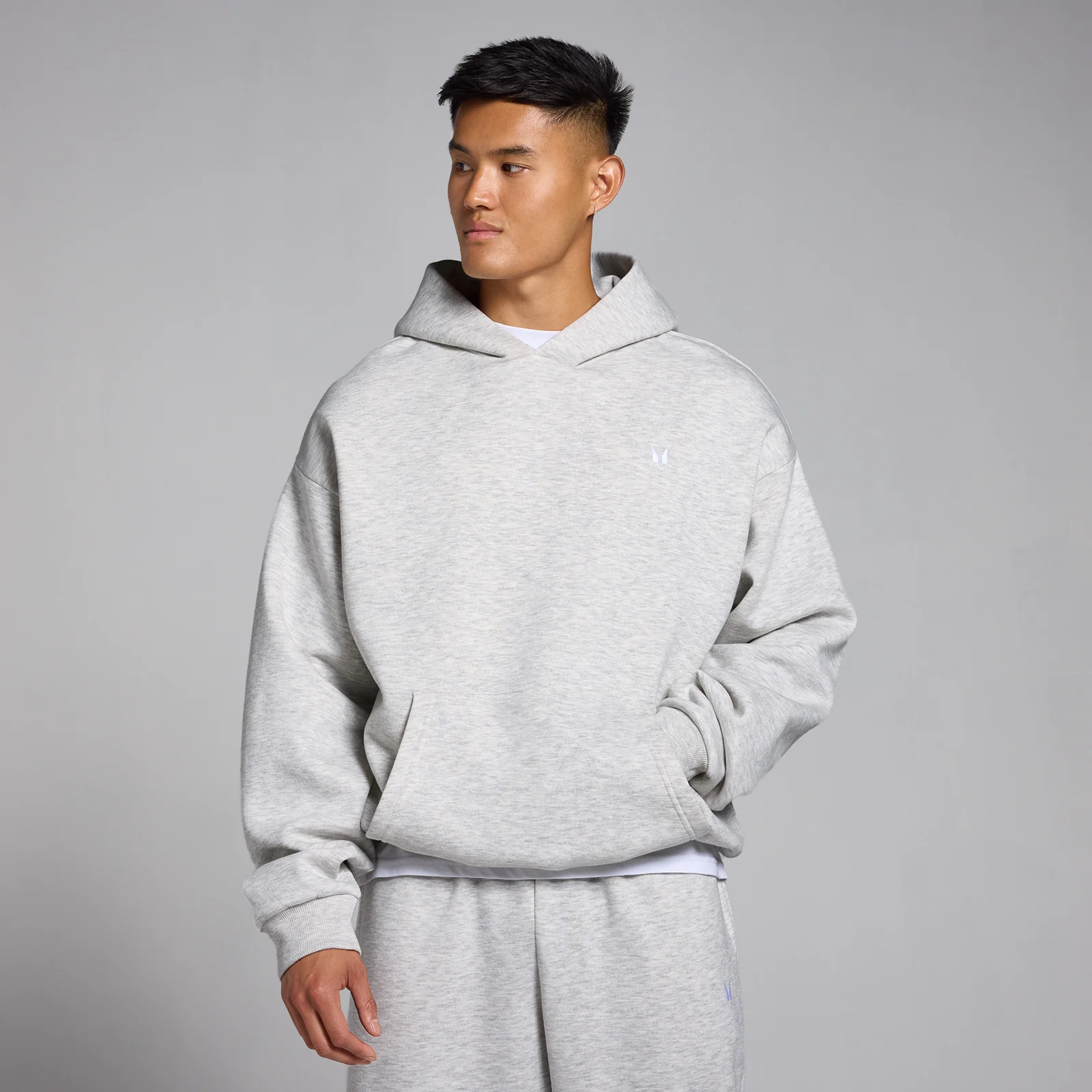 MP Férfi Rest Day Oversized Kapucnis Pulóver – Világos szürke márga - XS kép 1