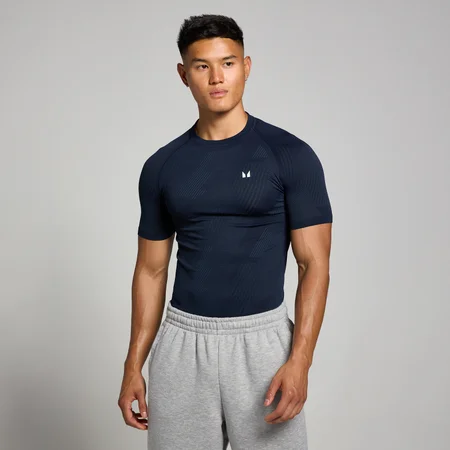 MP Férfi Tempo Pillar Graphic Seamless Póló – Navy kék