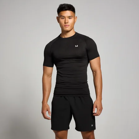 MP Férfi Tempo Pillar Graphic Seamless Póló – Fekete
