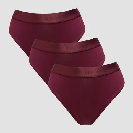 MP Női Mid Rise Bikinialsó (3 db) – Deep Berry