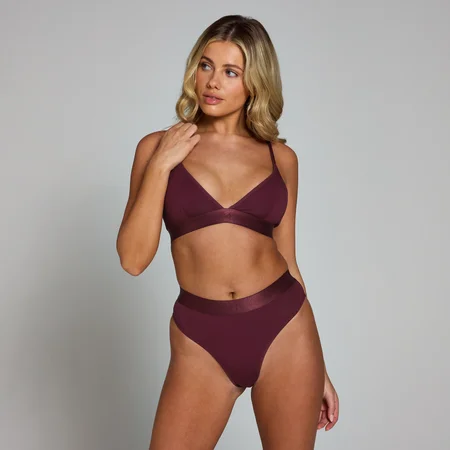 MP Női Scooped V-neck Bralette Melltartó – Deep Berry