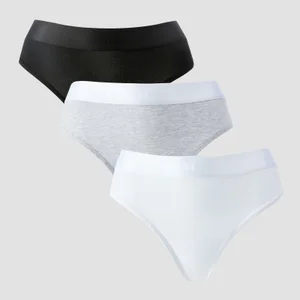 MP Női Mid Rise Tanga (5 db) – Fehér/fekete/szürke márga - Size XS