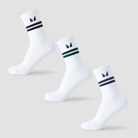 MP Stripe Retro Crew Zokni (3 db.) – Fekete/Sötét smaragdzöld/sötét zafír