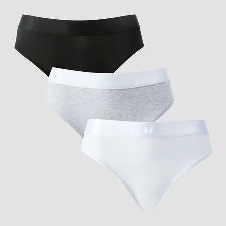 MP Női Mid Rise Bikinialsó (5 db.) – Fehér/fekete/szürke márga