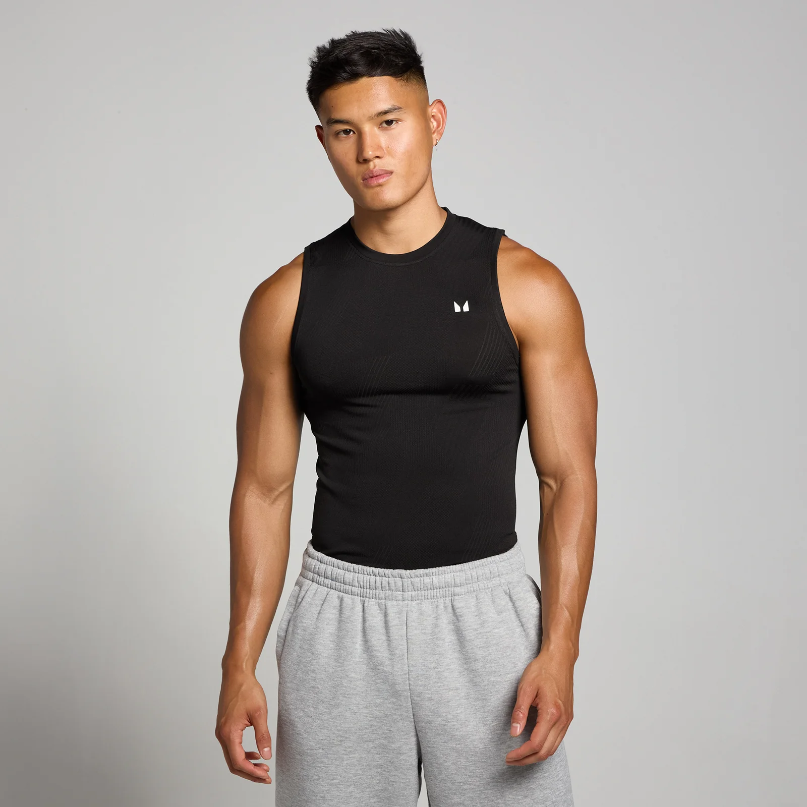 MP Férfi Tempo Pillar Graphic Seamless Tank Trikó – Fekete - XXL kép 1