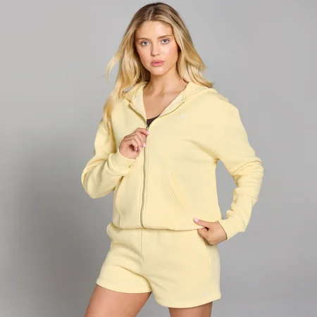 MP Női Basics Zip Through Kapucnis Pulóver – Citrom