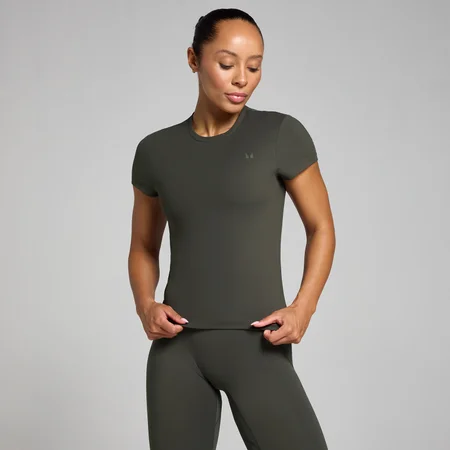MP Női Tempo Body Fit Rövid ujjú Póló – Éjszürke